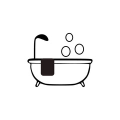 Bathtub and shower  icon