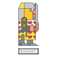 Fantasy medieval knight in full armor