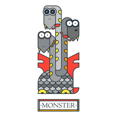 Fantastic dragon monster creature. Medieval legendary winged dragon