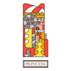 Fantasy lady of love with rose and dove