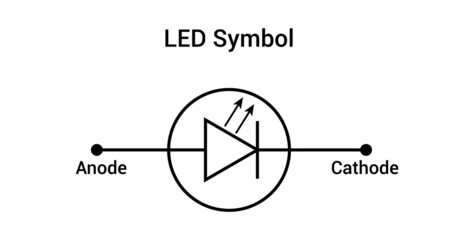 light emitting diode (LED) electrical symbol