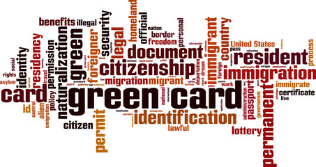 Green card word cloud