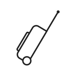 travel bag line icon. vacation and journey symbol. vector image for tourism design