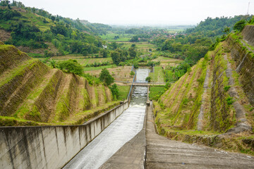Kudus, Indonesia - March, 2022 : Logung Dam is one of 65 dams built by the Ministry of PUPR to...