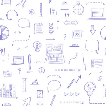 Seamless vector pattern for running business concepts and strategies. Wallpapers for startup creatives.