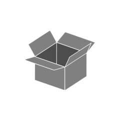 Open box icon isolated on white background