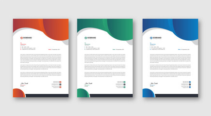 Creative & clean business style letterhead template Set or bundle design for you business 