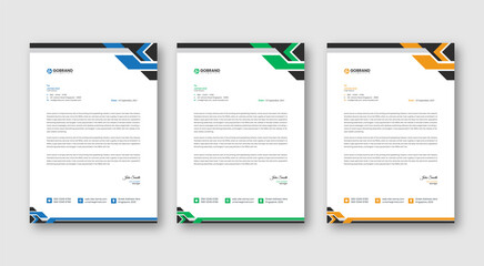 Creative & clean business style letterhead template Set or bundle design for you business 