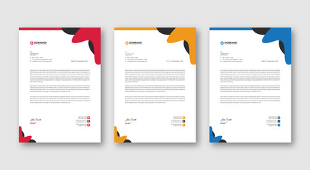 Creative & clean business style letterhead template Set or bundle design for you business 