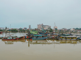 fishing boats in the harbor