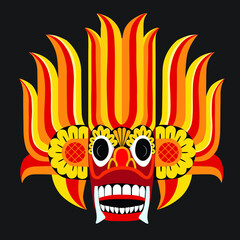 Traditional mask in sri lanka Vectors graphic