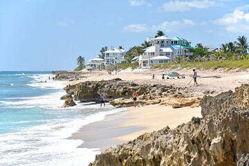 Coastline view at Stuart Rocks Beach in Stuart, Florida in Martin County - obrazy, fototapety, plakaty