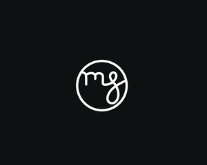 creative letter mg logo design vector - obrazy, fototapety, plakaty