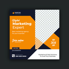 Digital marketing and corporate business social media post and banner template