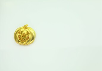 Pumpkin gold tone ornate brooch pin vintage costume jewelry fashion accessory