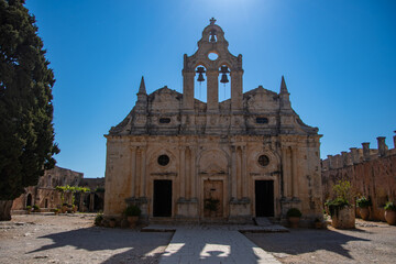 Fototapeta na wymiar The orthodox monastery of Arkadi on the Greek island of Crete