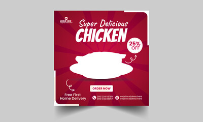 Food Social Media Post Design Template