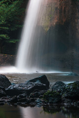 Waterfalls and beautiful nature in the forest on Khao Yai National Park in Thailand.