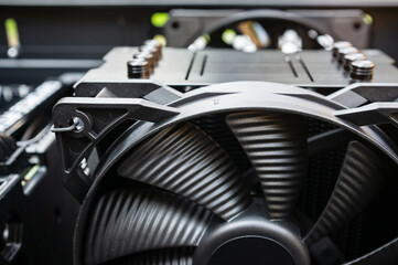 Cooling fan in the computer system unit. 