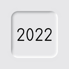 2022 simple icon vector. Flat design. Neumorphism design.ai