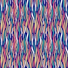 Watercolor stripes seamless background, Zebra skin, animal pattern
