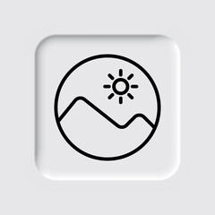 Picture simple icon vector. Flat design. Neumorphism design.ai