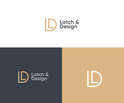 LD Monogram Logo for Latch and Design  Brand Identity Concept