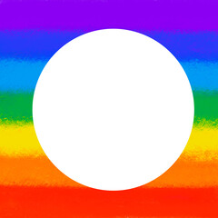 Circle space frame pride rainbow symbol LGBTQ equality rights hand drawn illustration