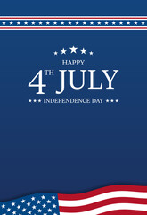 Naklejka premium 4th of July Independence Day banner background