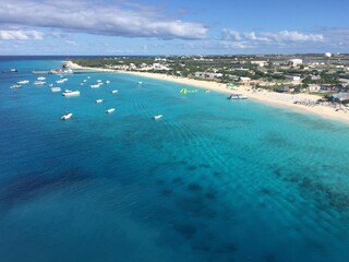 White sand beach and turquoise waters of Grand Turk, Turks and Caicos