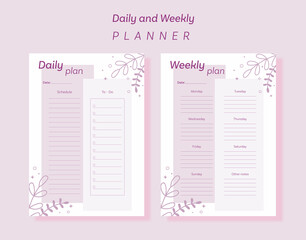 Monthly and weekly planner. A4 format. Pantone colors. - obrazy, fototapety, plakaty