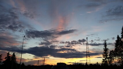 time lapse sunset over the city