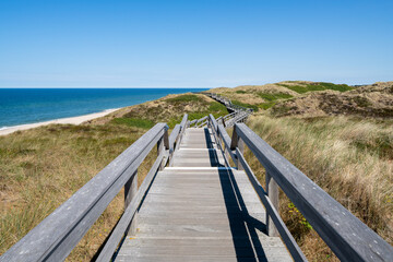 Dune trail along the North Sea coast, Sylt, Schleswig-Holstein, Germany