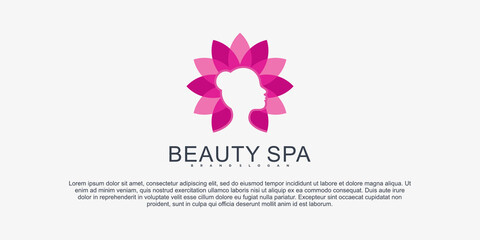 Modern beauty spa woman logo with luxury gradient colour Premium Vector Part 2