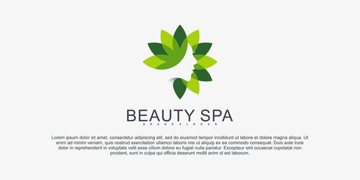 Modern beauty spa woman logo with luxury gradient colour Premium Vector Part 1