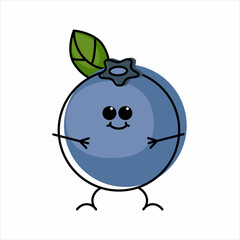 Blueberry, food line icon. Symbol for templates, web design and infographics