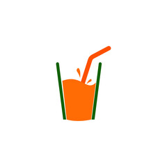 minimal fresh fruit and juice logo illustration fruit icon design 