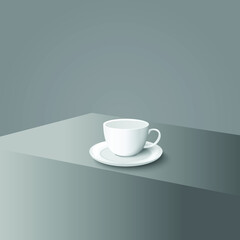 cup of coffee on the table illustration 