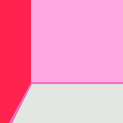 Obraz premium interior design background simple modern architecture style wall with floor and corner empty room illustration 