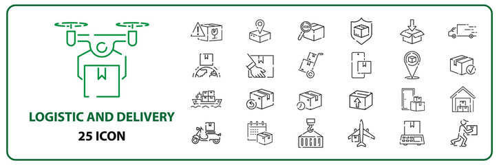 Simple Set of Food Delivery Related Vector Line Icons. Contains such Icons as Courier on the bike, Food Box, Contactless Delivery. Editable Stroke. shipping logistic