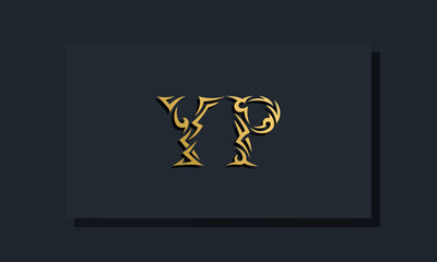 Luxury initial letters YP logo design. It will be use for Restaurant, Royalty, Boutique, Hotel, Heraldic, Jewelry, Fashion and other vector illustration