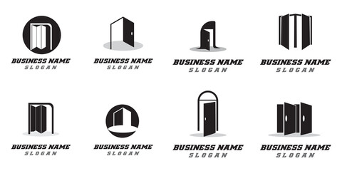 open door logo design simple vector illustration