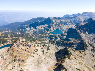 Aerial view of Pirin Mountain near Polezhan Peak, Bulgaria