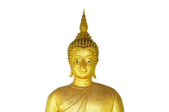 Buddha statue on a white background