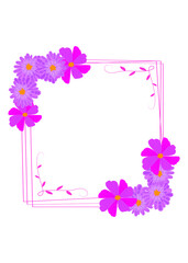 Fototapeta na wymiar frame with flowers