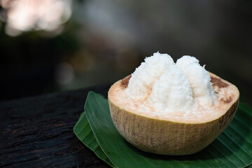 Santol or sandoricum koetjape fruits on nature background.