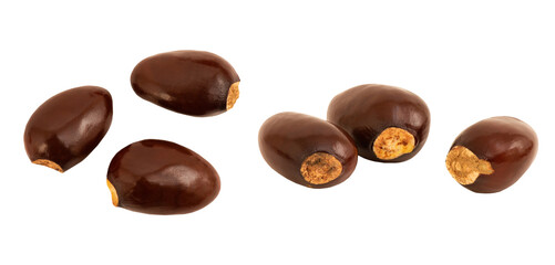 Lychee seeds isolated on white background with clipping path