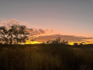 Fototapeta na wymiar Sunrise in a Pilbara Mining Camp