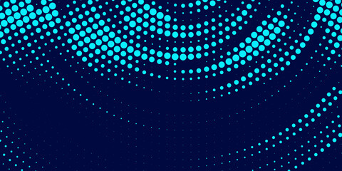 Abstract background with flowing particles. Digital future technology concept. Vector illustration.