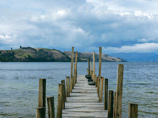 Obraz premium pier on the lake